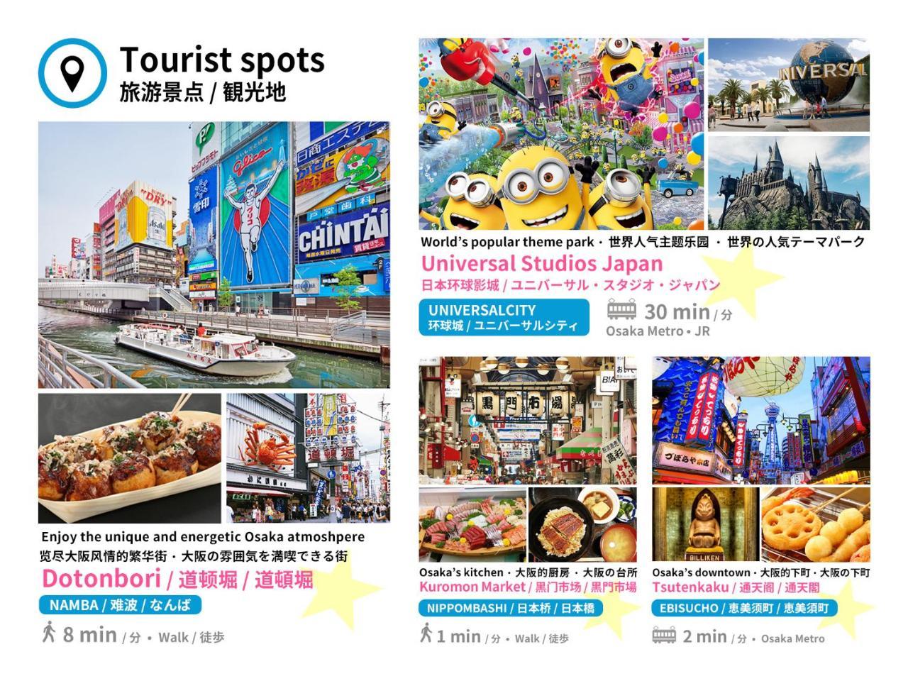 Bijou Suites Akari Osaka Esterno foto